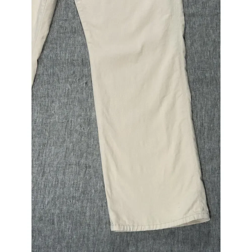 Johnnie-O Pants Mens 40x32 Off-White Straight Leg Stretch Beachy Coastal Prep